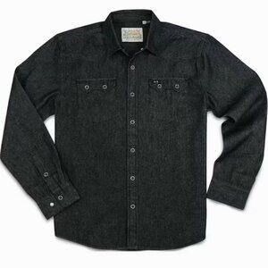 Howler Bros Dust Up Denim Snapshirt - Black Wash - M